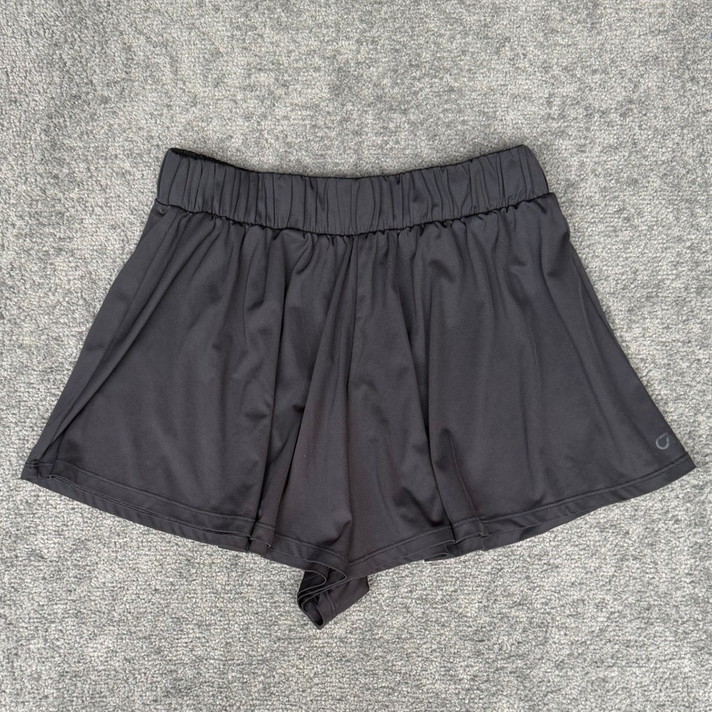 GapFit Womens Black Active Shorts Elastic Waist Flowy Athletic Size S 3759